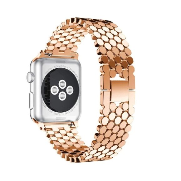 NEW ROSEGOLD Adjustable Luxury Stainless Steel Strap band For Apple Watch - Picture 1 of 5
